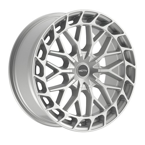 Motiv 442S Breach Gloss Silver Custom Wheels 1