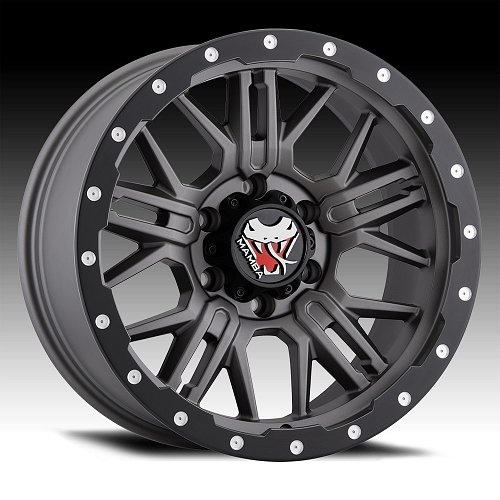 Mamba M25 Matte Grey Custom Wheels Rims 1