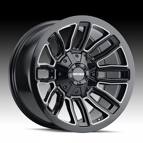 Mayhem Decoy 8108 Gloss Black Milled Custom Wheels Rims 1