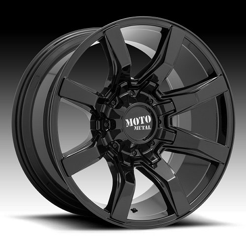 Moto Metal MO804 Spider Gloss Black Custom Truck Wheels Rims 1