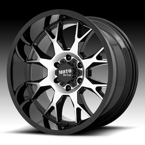 Moto Metal MO806 Talon Machined Gloss Black Custom Truck Wheels Rims 1