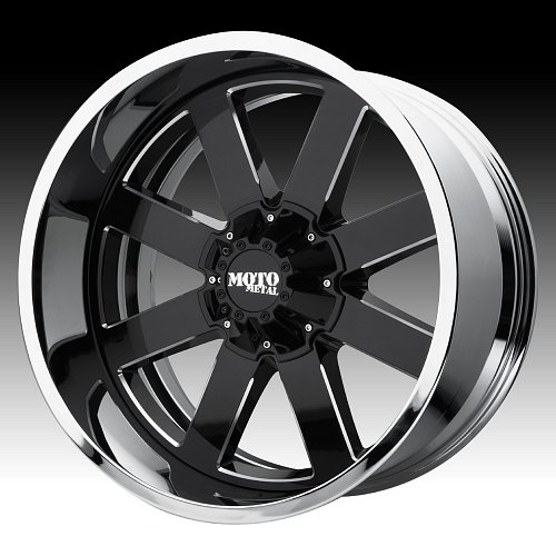 Moto Metal MO200 Black Milled / Chrome Custom Wheels Rims 1