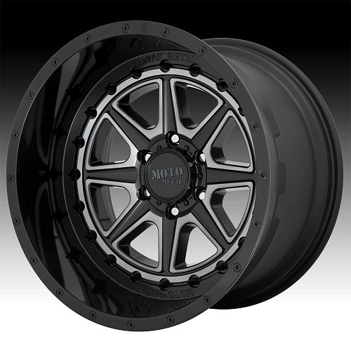 Moto Metal MO801 Phantom Machined Black Gray Tint Custom Wheels Rims 1