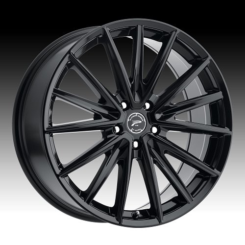 Platinum 461BK Exodus Gloss Black Custom Wheels Rims 1