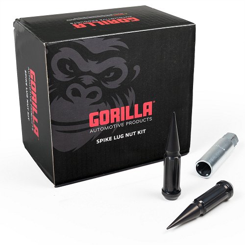 SPK6-14150B / Gorilla Black Spike Kit 14x1.5 6-Lug Kit (24 Lugs) 1