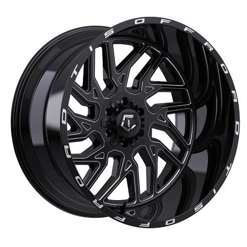 TIS Wheels 544BM Gloss Black Milled Custom Wheels Rims 1