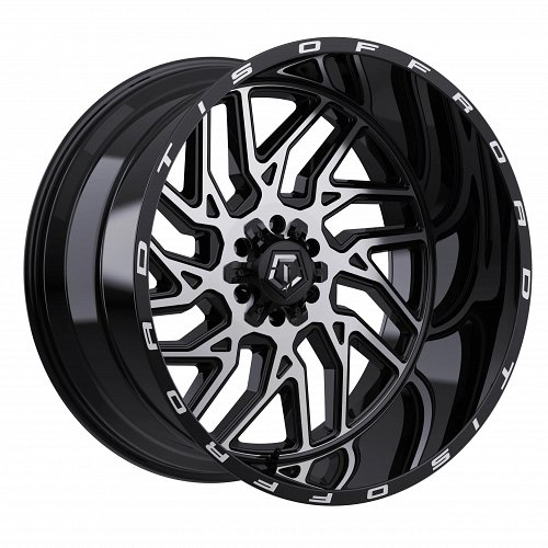 TIS Wheels 544MB Machined Gloss Black Custom Truck Wheels Rims 1