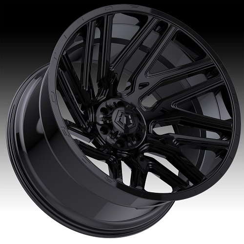 TIS Wheels 554B Gloss Black Custom Truck Wheels 1