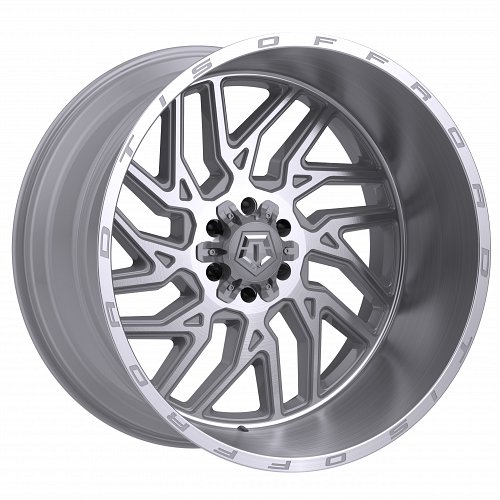 TIS Offroad 544BSM Brushed Silver Milled Custom Truck Wheels 1