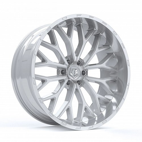 TIS Offroad 565BSM Brushed Silver Milled Custom Truck Wheels 1