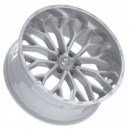 TIS Offroad 565BSM Brushed Silver Milled Custom Truck Wheels 2