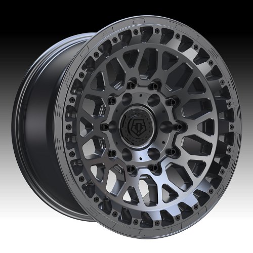 TIS Wheels 555A Satin Anthracite Custom Truck Wheels 1