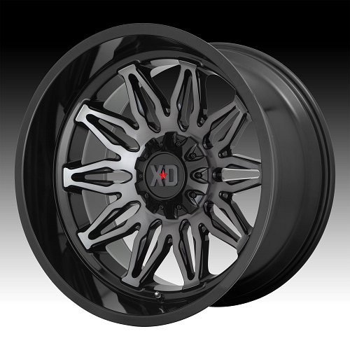 XD Series XD859 Gunner Machined Black Grey Tint Custom Truck Wheels Rims 1