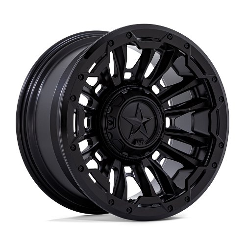 XD Series XD870 Bomber Matte Black Custom Truck Wheels 1