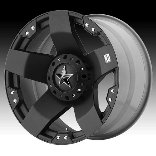 XD Series XD775 Rockstar Matte Black Custom Wheels Rims 1