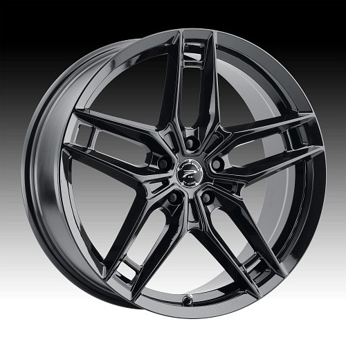 Platinum 464BK Lotus Gloss Black Custom Wheels 1